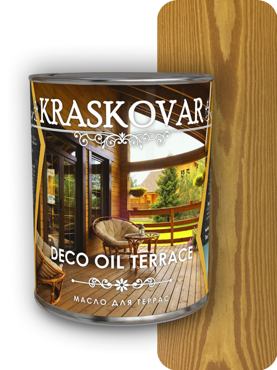 Масло для террас Kraskovar Deco Oil Terrace Тик (0.75 л)
