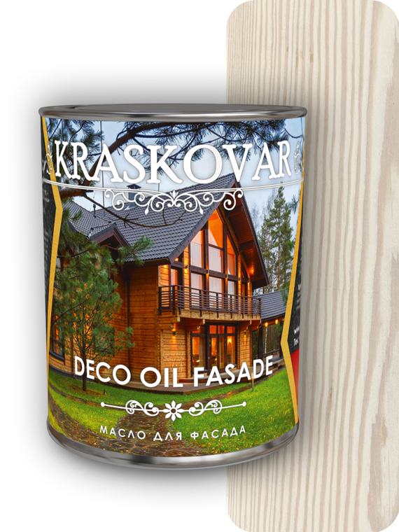 Масло для фасада Kraskovar Deco Oil Fasade Белоснежный (0.75 л)