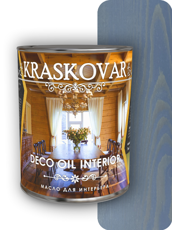 Масло для интерьера Kraskovar Deco Oil Interior Аквамарин (0.75 л)