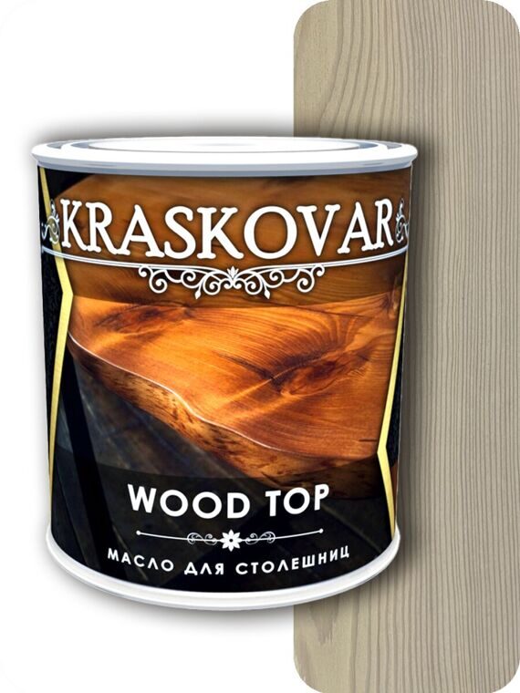 Масло Kraskovar Wood Top для столешниц Белый (0.75 л)