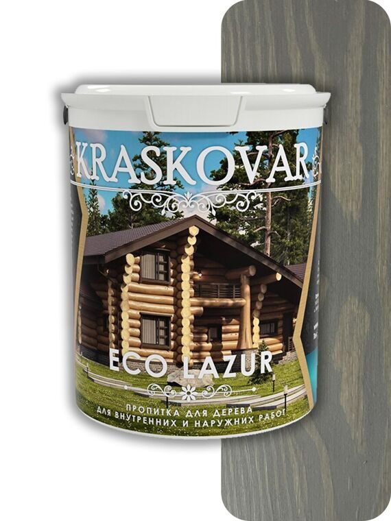 Пропитка для дерева Kraskovar Eco Lazur Графит (9 л)